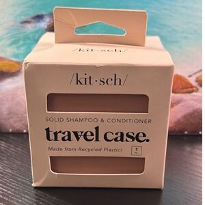 Kitsch Solid Shampoo & Conditioner Travel Case Terracotta Recycled Plastic NIB